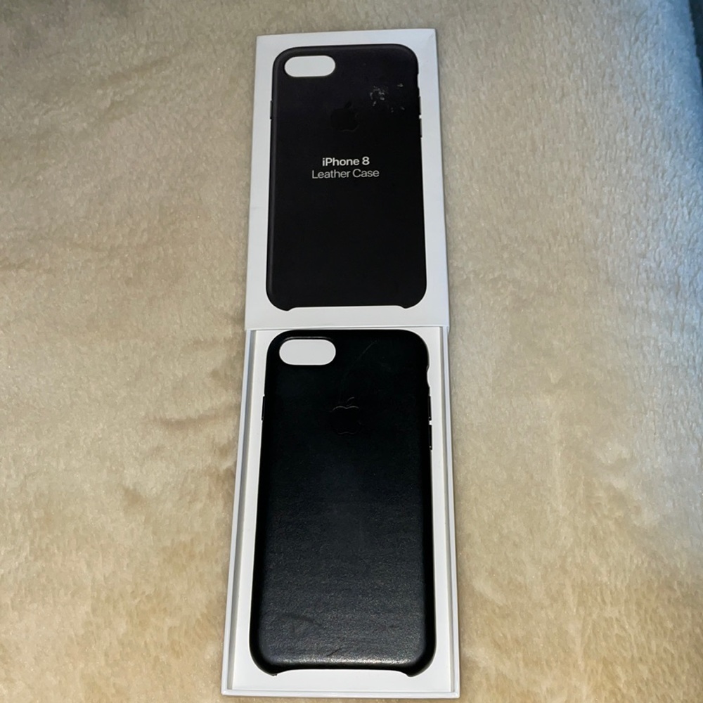 Black iPhone 7/8 Leather Case